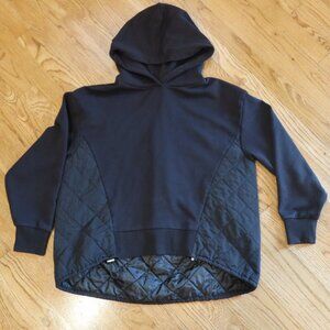 MOUSSY AZUL hoodie sweatshirt black quilted S unisex mixed japanese streetwear